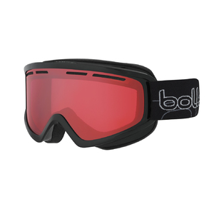 Schuss Shiny Black Ski Goggle w/ Pink Vermillion Gun Lens