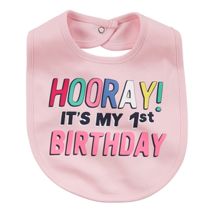 Carter's Infant Girls&#8217; &#8216;Hooray It&#8217;s My First Birthday&#8217; Bib