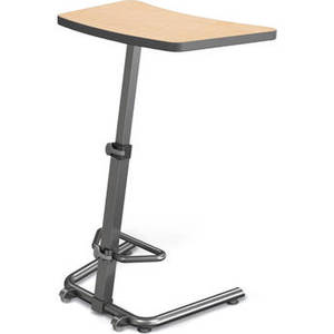 Up-Rite Height-Adjustable Sit/Stand Student Desk (Fusion Maple Top)