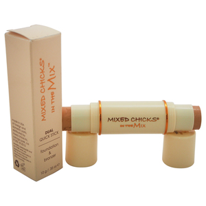 Mixed Chicks In The Mix Dual Quick Stick - Sultry Sand by  for Women - 0.35 oz Foundation & Bronzer
