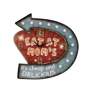 Moms Place Retro Lighted Wall Clock