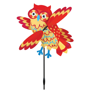 Premier Kite Orange Owl 17 Inch Whirligig