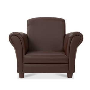 Childrens Faux Leather Armchair Coffee Ages 3+ Years