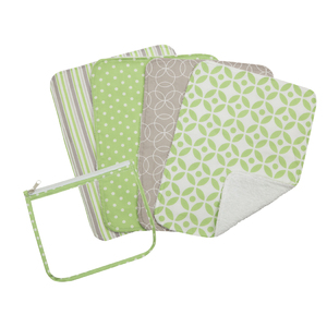 Trend Lab Gift Set  Lauren Zipper Pouch And 4 Burp Cloths