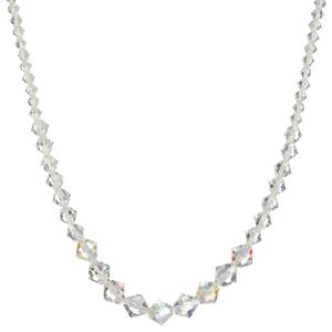 Lita Swarovski Graduated Bicone Necklace 16" With 2" Extender