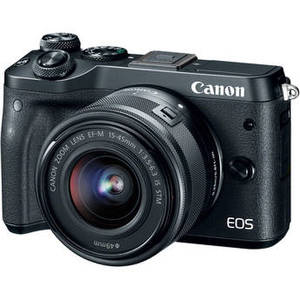 EOS M6 Mirrorless Digital Camera with 15-45mm Lens (Black)