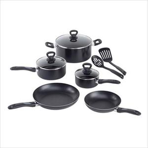 WearEver Comfort Grip 10-Piece Cookware Set - Black