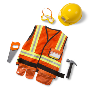 Construction Worker Role Play Costume Set Ages 3-6 Years