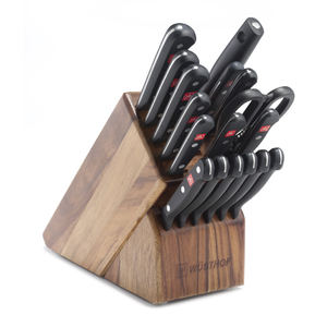 18pc Gourmet Knife Block Set Acacia