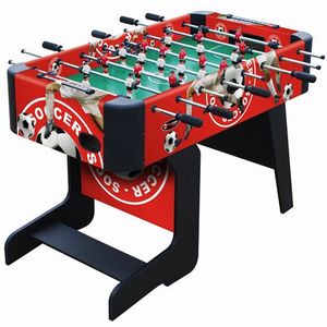 48" Foosball Table with Folding Leg - Red