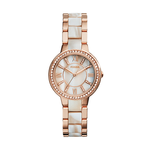 Ladies Virginia Rose Gold & Horn Acetate Watch Shimmer Horn Dial