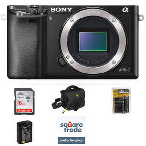 Alpha a6000 Mirrorless Digital Camera Body Deluxe Kit (Black)