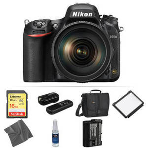 D750 DSLR Camera with 24-120mm Lens Basic Kit