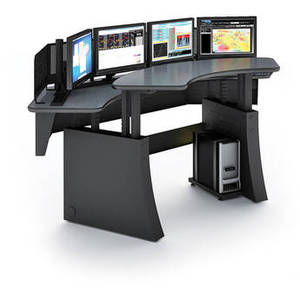 Impulse Alcove Dual Sit/Stand Console with 30 to 46" Adjustable Height (96.5" Wide)
