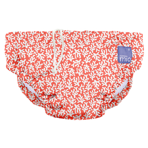 Bambino Mio Reusable Swim Diaper, Coral Reef, Medium (6-12 Months)