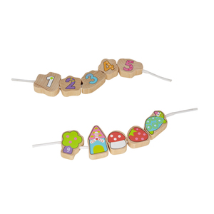 Boikido Wooden 12 Piece Threading Beads