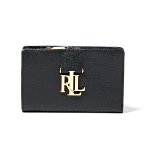 Compact Carrington Leather Wallet Black