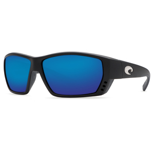 Tuna Alley Black Sunglasses w/ Blue Mirror 580G Lens