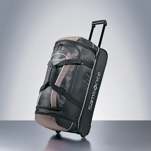 Andante 28" Casual Wheeled Duffel w/Drop Bottom Black/Gray