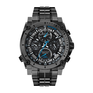 Mens Precisionist Black Stainless Steel Watch Black Dial