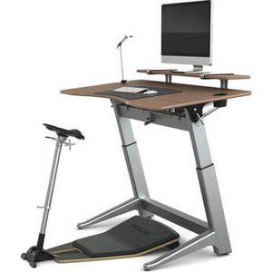 Locus Bundle Pro with Black Walnut Desk, Matte Black Seat, Anti-Fatigue Mat & Accessories (30 x 60")