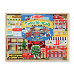 Town Blocks Wooden Play Set