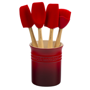Craft Series 5pc Utensil Set w/ Crock Cerise