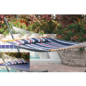 Santorini Premium Reversible Poly-cotton Hammock Navy