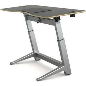 Locus Standing Desk with Matte Black Laminate Top (30 x 72")