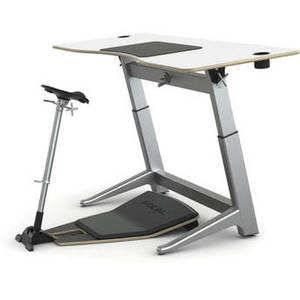 Locus Bundle with Glacier White Desk/Seat, and Anti-Fatigue Mat (30 x 72")