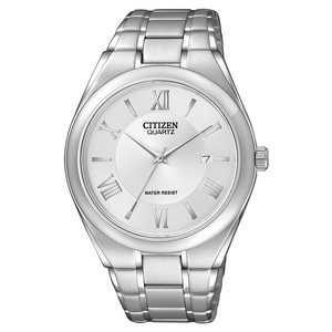 Mens Corporate Exclusive Silver-Tone Quartz Watch Silver Dial