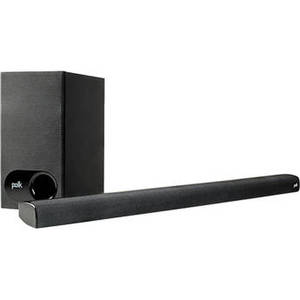 Black Sound Bar With Wireless Subwoofer