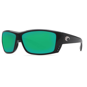 Cat Cay Black Sunglasses w/ Green Mirror 580P Lenses