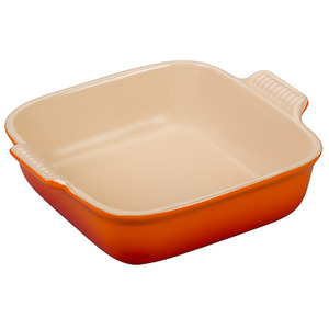 2 Qt Heritage Square Dish Flame
