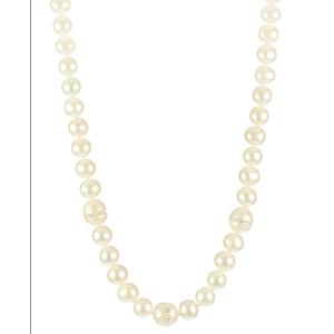 Lita Gold Plated Sterling Silver  Pearls With Pearls And CZ Inlays Necklace