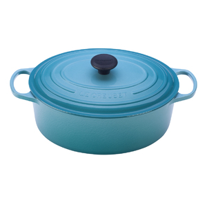 Enameled Cast Iron 6-3/4 Qt. Oval French Oven Carribean
