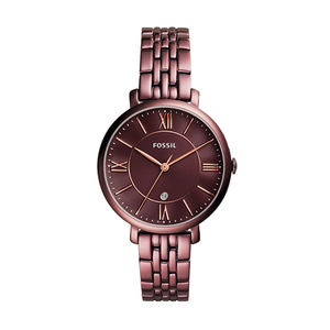 Ladies Jacqueline Red Wine Stainless Steel Watch Red Wine Dial