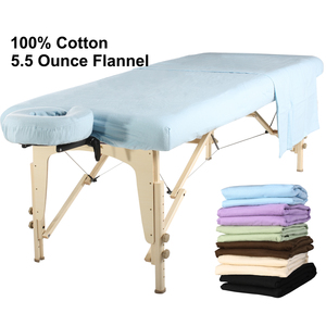 Master Massage 100% Cotton Flannel Sheet Set(3-pc Sheet Set) for Massage Table- Skyblue