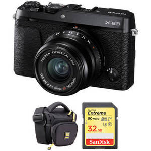 X-E3 Mirrorless Digital Camera with 23mm Lens and Accessories Kit (Black)
