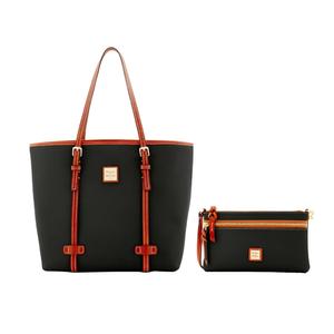 Pebble Grain East West Shopper and Tech Top Zip Pouch