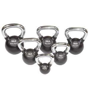Body-Solid KBCS105 Chrome/Rubberized Kettlebell Set - 5-30 lbs.