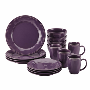 Cucina 16pc Stoneware Dinnerware Set Purple