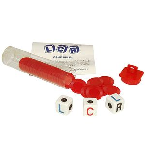 Trademark Left Center Right Dice Game - Red