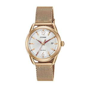 Ladies Eco-Drive LTR Rose Gold Watch Silver-Tone Dial