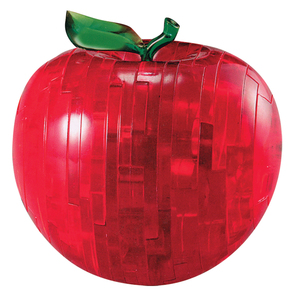 University Games Bepuzzled 3D Crystal Puzzle - Apple (Red): 44 Pcs