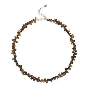 Genuine Smokey Quartz Briolette Sterling Silver 16&quot;+2&quot; extender Necklace