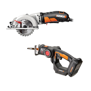 20V Axis Recip Jig Saw & 4.5" Worxsaw Circular Saw Kit