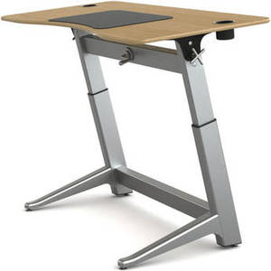 Locus Standing Desk with White Oak Veneer Top (30 x 60")