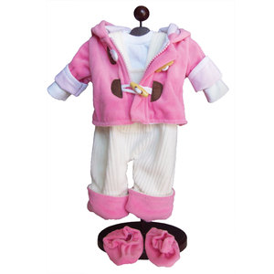 The Queen's Treasures 15&quot; Doll Clothes for American Girl&#174; Bitty Baby & Twins, Pink & Cream Overalls, shirt ,jacket & Shoes
