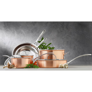 Tri-Ply Copper 10pc Cookware Set